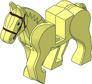 Animal Horse Poseable with Dark Brown Bridle