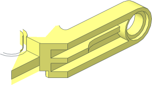 ~Plate  2 x  2 x  0.667 with Wheel Fork Half