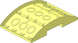 ~Slope Brick Curved  6 x  4 Double without Patternable Surfaces