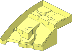 ~Slope Brick Curved  3 x  2 with Cutout Left without Top
