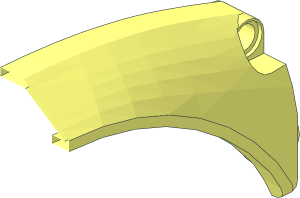 ~Technic Panel 13 x  2 x  5 Mudguard Arched with Rounded Top and Pointed Bottom - Half