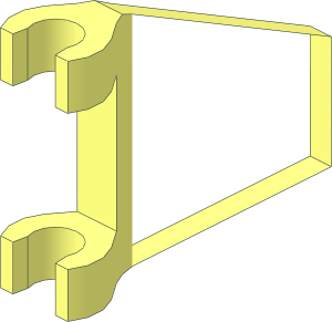 ~Flag  2 x  2 Trapezoid with Flared Edge without Faces