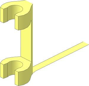 ~Flag  2 x  2 - Clips and bottom side