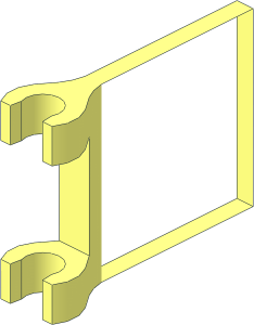 ~Flag  2 x  2 Square with Flared Edge without Faces