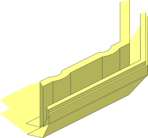 ~Rock  4 x  4 x  0.667 Octagonal Bottom Quarter