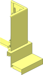 ~Brick  2 x  4 x  5 Spring Loaded Base Half