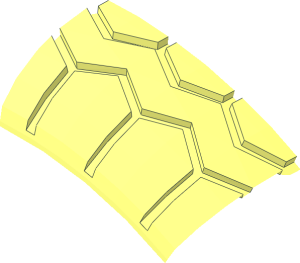 ~Tyre 20 / 33 x 62 Motorcycle Tread  1/24