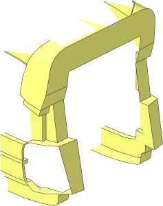 ~Minifig Body Armour Vest with Back Stud - Half