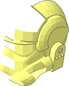 ~Minifig Helmet Stormtrooper Type 2 - Half Plain Area