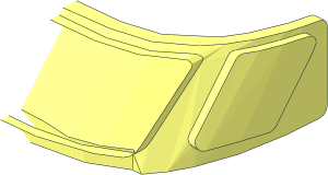 ~Glass for Plane Front  6 x 10 x  4 - Half