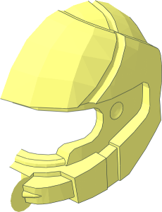 ~Minifig Helmet Space with Front Handle - Half