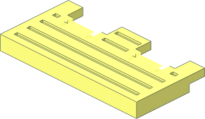 ~Hinge Tile  2 x  4 with Ribs Locking without Rear Reinforcements and Hinges