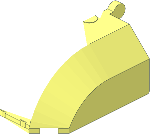 ~Windscreen  5 x  6 x  2 Curved Top Canopy with 4 Studs and Handle - Half