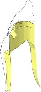 ~Minifig Headdress SW Togruta Montrals - without Patternable Area - half