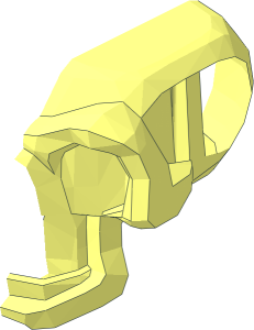 ~Minifig Head Skeleton with Stud Half