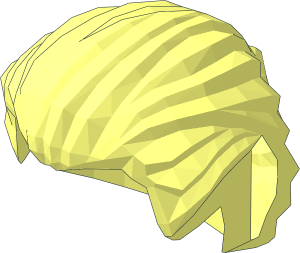 ~Minifig Hair Swept Back with Pointed Ears Structure