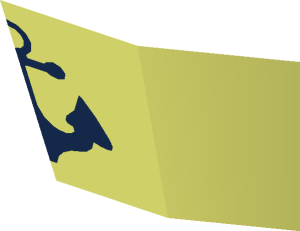 ~Minifig Hat Sailor Dark Blue Anchor Pattern Half