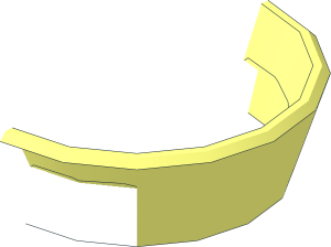 ~Minifig Hat Sailor Brim Half