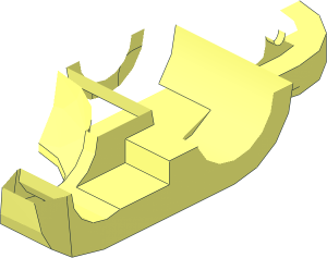 ~Constraction Connector  3 x  2 with Single Round Ball Socket with Straight Opened Sides Quarter
