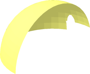 ~Windscreen  8 x  8 x  3.667 Dome Hinge Locking Half - Outside