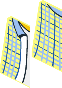 ~Minifig Torso with Plaid Jacket, Collar, Buttons and Light Blue Shirt Pattern - Half