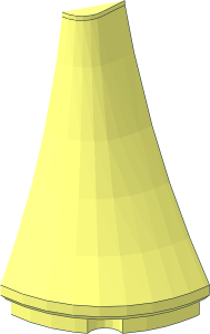 ~Duplo Roof Spire Half  4.5 x  2 x  4 Half