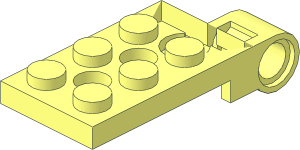 ~Hinge Plate  2 x  4.5 Top with Technic Pin Hole