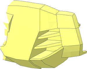 ~Constraction Shell  4 x 13 x  5 Breast Plate - Half