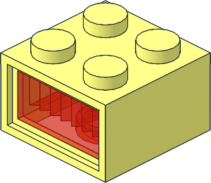 Electric Lightbrick 2 x 2 Type 2 12V with Red Diffusor Electric Lightbrick 2 x 2 Type 2 12V with Red Diffusor