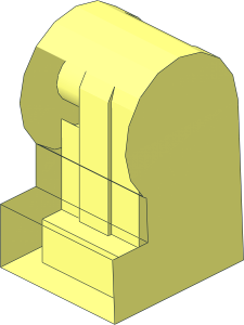 ~Minifig Leg Medium Left without Front Surfaces