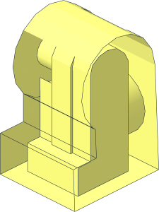 ~Minifig Leg Medium Left without Front and Side Surfaces