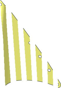 ~Sail 15 x 22 Triangular Thin Stripe  2 (Formed Shape 1)