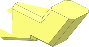 ~Minifig Helmet Large Square - Side Extensions - One Half