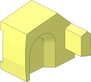 Click Lock Hinge Single Finger for Plate Ends - Opening Downwards
