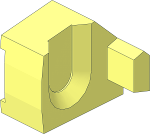 Click Lock Hinge Single Finger for Plate Ends - Opening Upwards