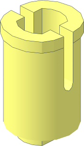 Technic Pin 1.0 without Base Collar and Rectangular Centre Hole