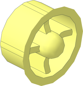 Duplo Hinge Pin with Deep Recess and Reinforcements