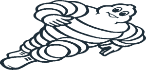Logo Michelin Man White/Black Running