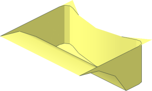 Technic Peg Hole Negative for Alternate Beam Type 3 Top Half without Extensions