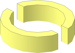 Stud Tube Open Split without Edge Lines