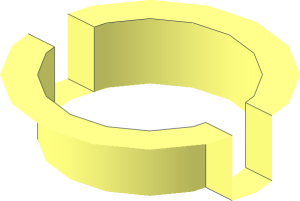 Stud Tube Open Split without Edge Lines and Outside Surface