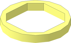 Duplo Tube and Stud Top without Base Edge