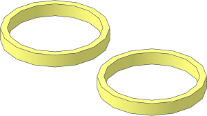 Stud Duplo Tube Group  1 x  2