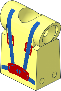 Technic Action Figure Torso with Blue Seatbelt and Red Buckle Pattern Technic Action Figure Torso with Blue Seatbelt and Red Buckle Pattern