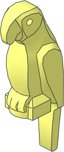 Animal Bird Parrot with Wide Beak and Tail Animal Bird Parrot with Wide Beak and Tail