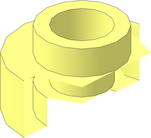~Plate  1 x  3 Round Ends and  3 Open Studs - End