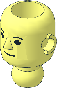 Technic Action Figure Head with Standard Grin Pattern