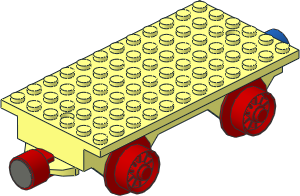 Train Base  6 x 12 Type 1 with Wheels and Magnets (Complete)