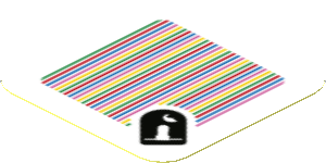 Sticker 1.8 x 1.8 with Bar Code and Bullet Bill