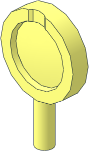 Minifig Tool Magnifying Glass with Thick Frame and Lens Minifig Tool Magnifying Glass with Thick Frame and Lens